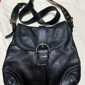 Coach Black Leather Crossbody Bag